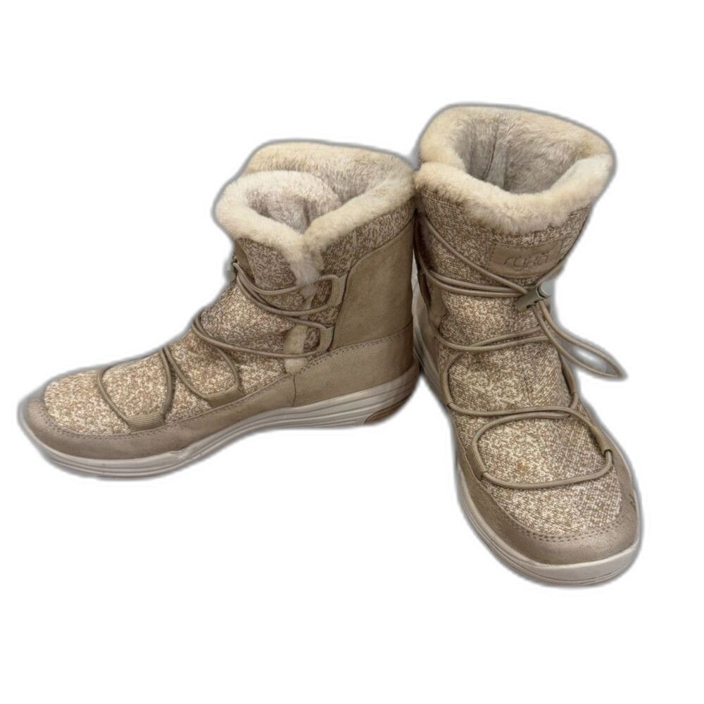 Ryka Faux Fur Lined Winter Boots Beige Tan Size 7 - Picture 3 of 7